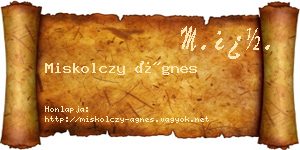 Miskolczy Ágnes névjegykártya