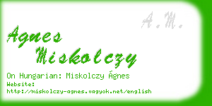 agnes miskolczy business card